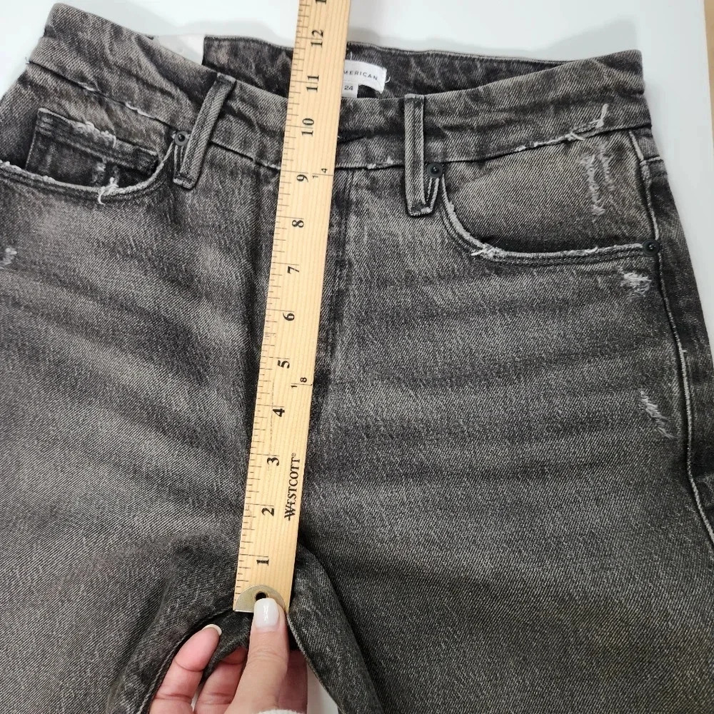 Good American Good Girlfriend High Rise Black Wash Loose in the Leg NWT Jeans 00 - Picture 15 of 15